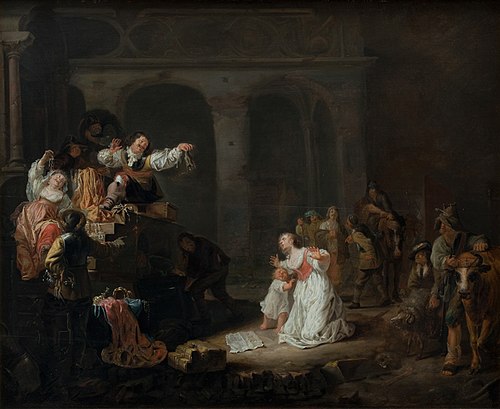 Plundering of a Manor House, 1640, Maerten Stoop