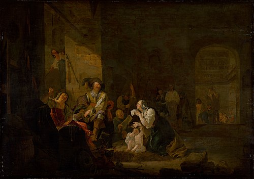 Vojnová korisť, 1640, Maerten Stoop