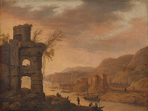 River landscape, 1650, Dirck Verhaert