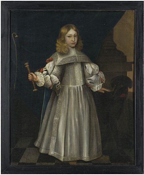 Portret van jongen van 5 of 6 jaar oud, 1664, Nicolaas Wieringa