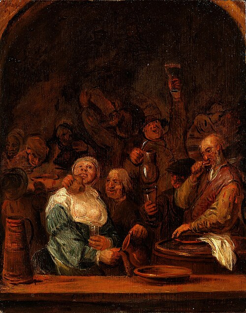 Peasants carousing in a tavern, 1689, Daniël Boone