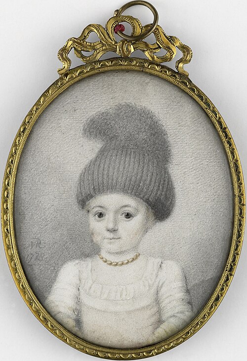 Portret van een meisje met een 'valhoedje', 1778, Joseph Marinkelle