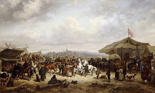 La foire du cheval, 1863, Adolf Friedrich