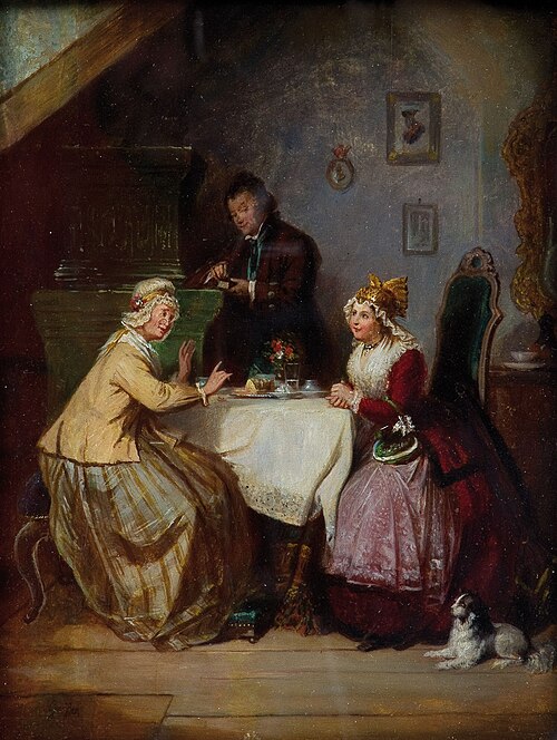 Beim Kaffeeplausch, 1899, Jakob Emanuel Gaisser