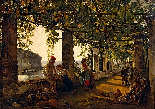 Véranda couverte de vignes, 1828, Sylvestre Chtchedrine
