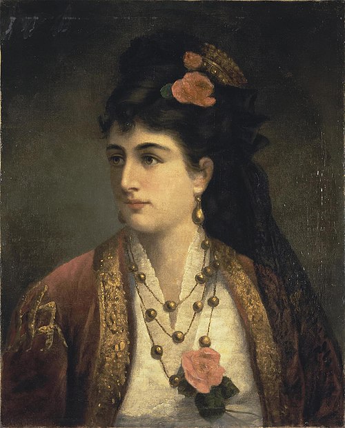 Portrait of Natalia Obrenovich, Queen of Serbia, 1876, Adèle Riché