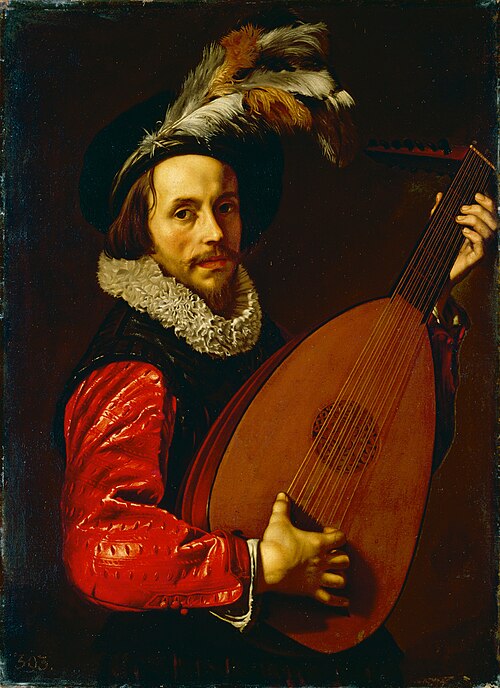 The lute player, 1625, Adam de Coster