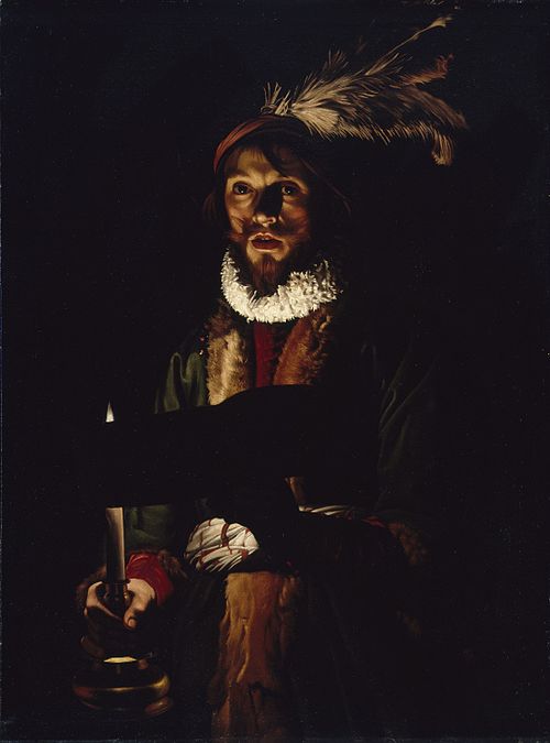 A Man Singing by Candlelight, 1630, Adam de Coster