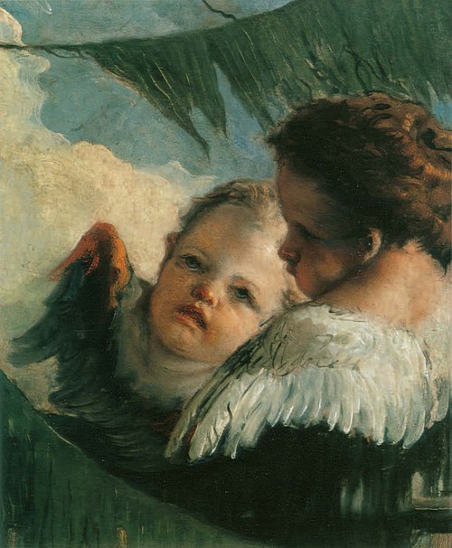 Two Heads of Angels, 1768, Giambattista Tiepolo