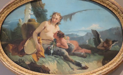 Satyress with Two Putti and a Tambourine, , Giambattista Tiepolo