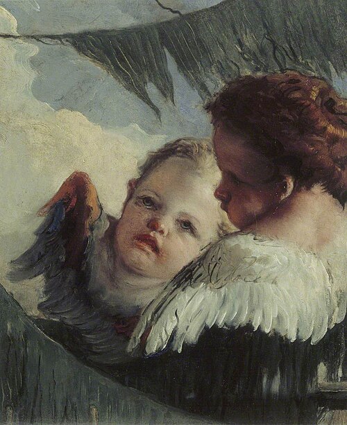 Two Heads of Angels (fragment), 1767, Giambattista Tiepolo