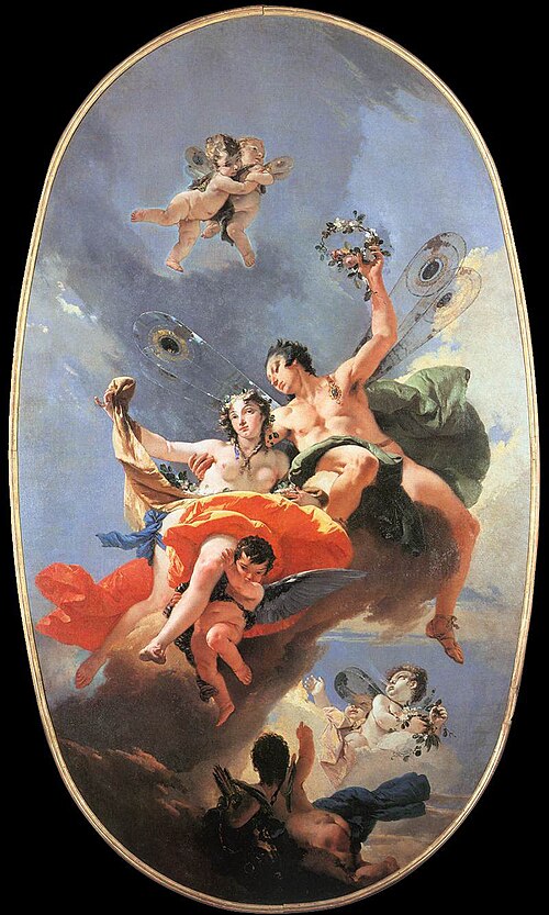 Zephir and Flora, , Giambattista Tiepolo