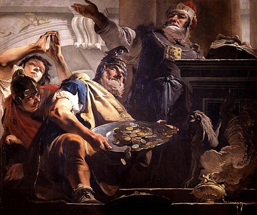 Heliodorus plunders the temple, 1720, Giambattista Tiepolo