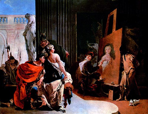Alexandre le Grand et Campaspe à l'atelier d'Apelle, 1725, Giambattista Tiepolo