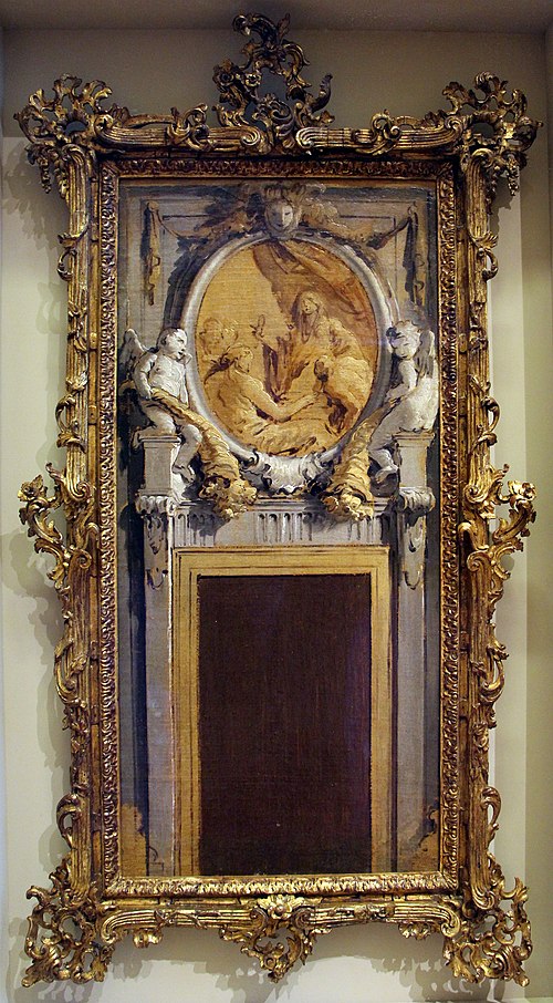 Projet de décor pour un dessus-de-porte, 1762, Giambattista Tiepolo