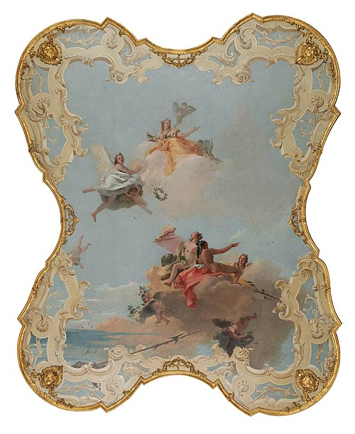 Virtue and Nobility Crowning Love, 1760, Giambattista Tiepolo