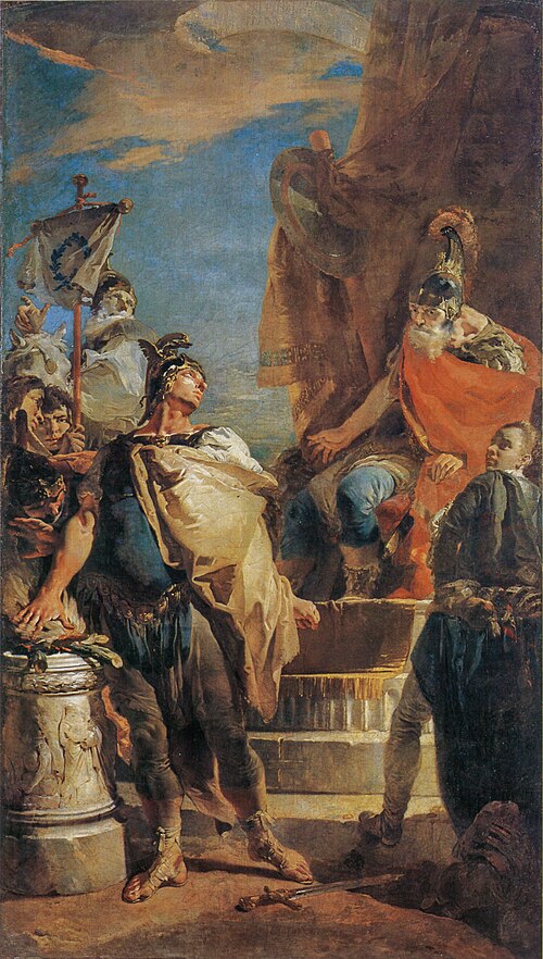 Mucius Scaevola before Porsenna, 1728, Giambattista Tiepolo