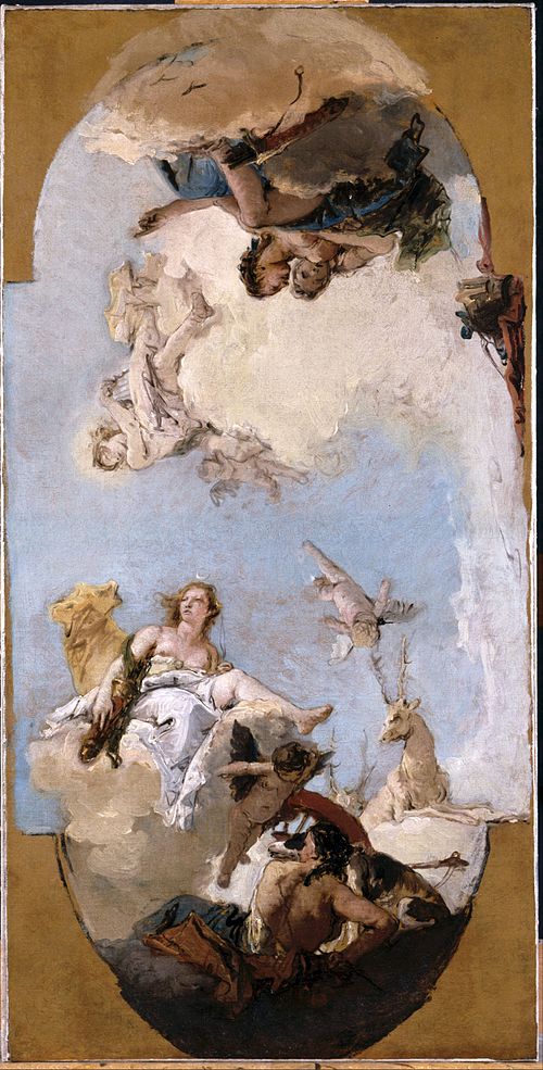 Diana, Apollo and Nymph, 1750, Giambattista Tiepolo