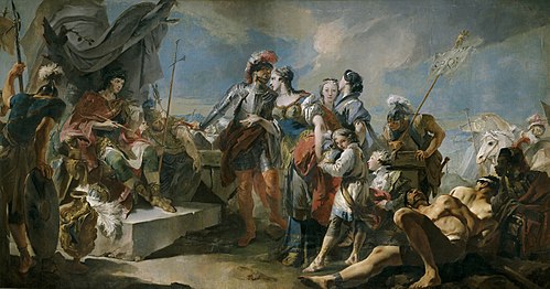 La Reine Zénobie devant l'Empereur Aurélien, 1717, Giambattista Tiepolo