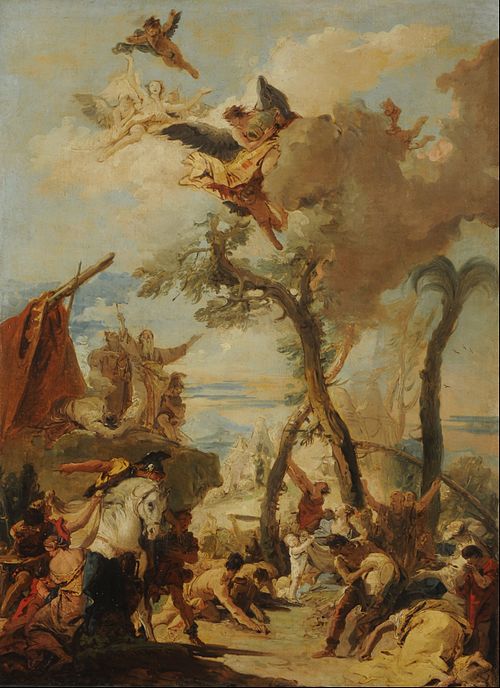 The Hebrews collecting manna in the desert, 1740, Giambattista Tiepolo