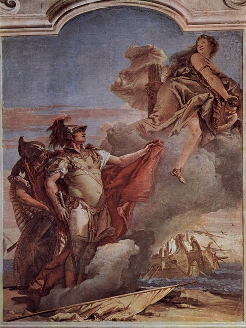 Vénus quitte Énée et Acate devant Carthage, 1757, Giambattista Tiepolo
