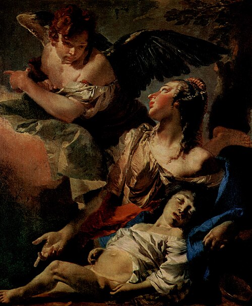Hagar and Ishmael in the Desert, 1730, Giambattista Tiepolo