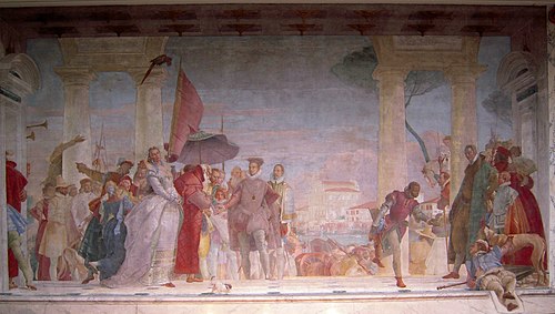 Henri III reçu à la Villa Contarini, 1750, Giambattista Tiepolo