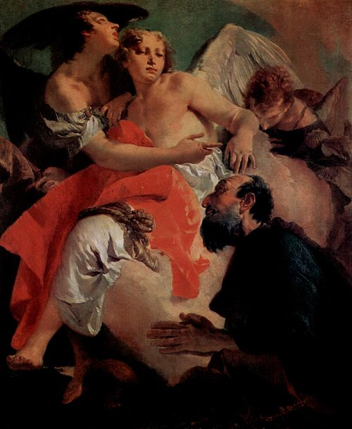 Abraham Praying before the Three Angels, 1732, Giambattista Tiepolo