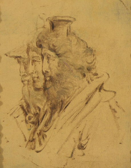 Heads from a Cameo, , Giambattista Tiepolo