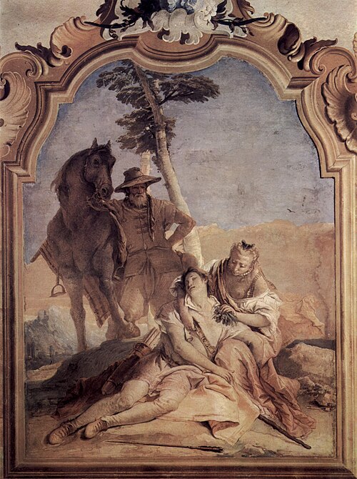 Angelica soccorre Medoro ferito, 1757, Giambattista Tiepolo