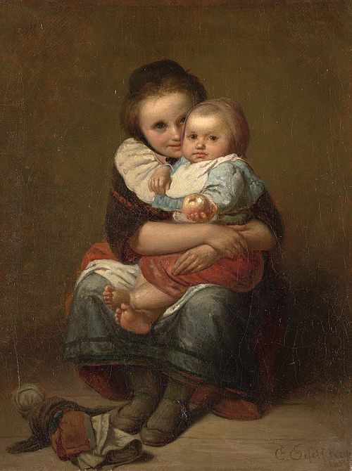 De twee zusters, 1856, Eduard Geselschap