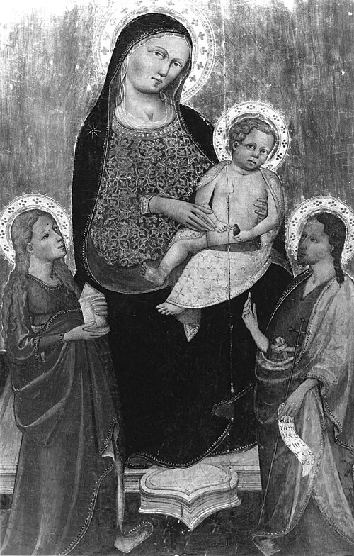 Virgin and Child with Saints Mary Magdalen and John the Baptist, , Lippo d'Andrea