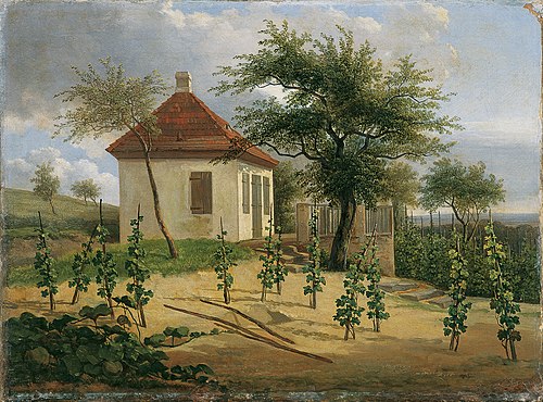 Pavillon auf Dr. Körners Weinberg bei Loschwitz, 1828, Traugott Faber