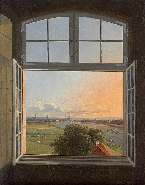 Vue de Dresde, 1824, Traugott Faber