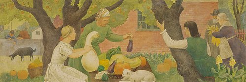 Study for mural of Native Vegetables, 1926, Frances Foy