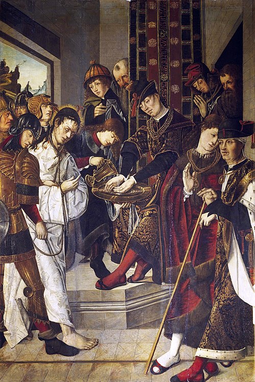 Pontius Pilate Washing his Hands, 1500, Francisco de Osona