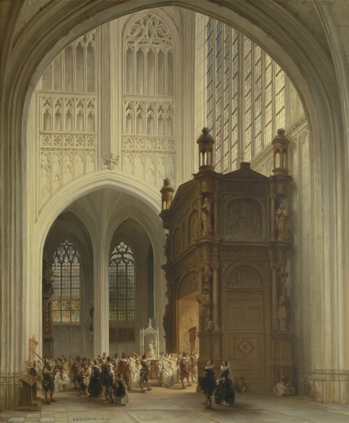 Interior of the Saint Peter’s Church in Louvain, 1846, Jules Victor Génisson
