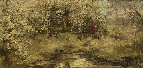 Romantisch landschap met figuren, 1901, Rob Graafland