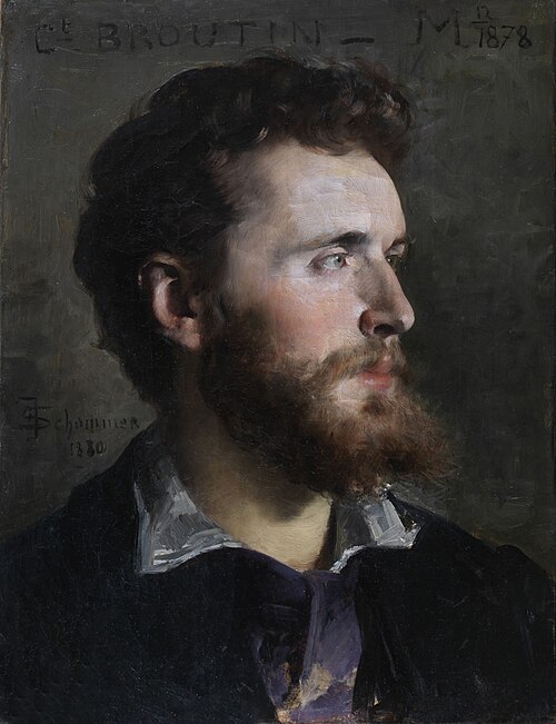 Portrait of musician Clément Broutin, 1880, François Schommer