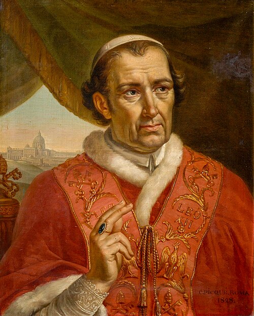 Portrait du pape Léon XII, 1828, Charles Picqué