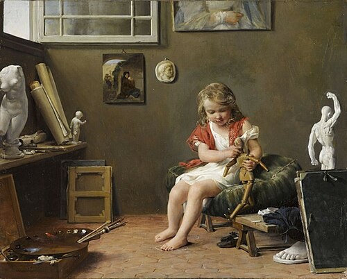 Intérieur d'atelier, 1831, Marie-Amélie Cogniet