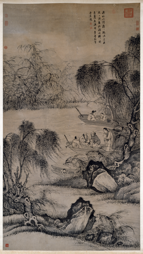 张灵渔乐图轴, , Zhang Ling