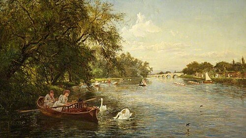 On the Thames, , Charles James Lewis