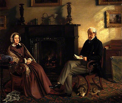 Sir Adam Ferguson, 1771 - 1855. Soldier; friend of Sir Walter Scott (with Lady Ferguson), 1849, David Cooke Gibson