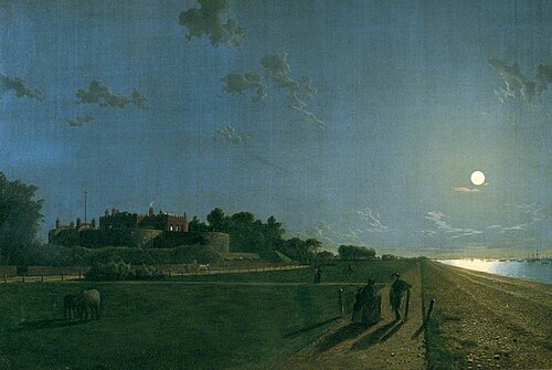 Walmer Castle by Moonlight, 1852, Henry Pether