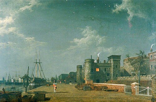 Tower of London and Customs House, 1853, Henry Pether