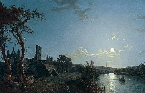 Morning, with a View of Kirkstall Abbey, 1850, Henry Pether