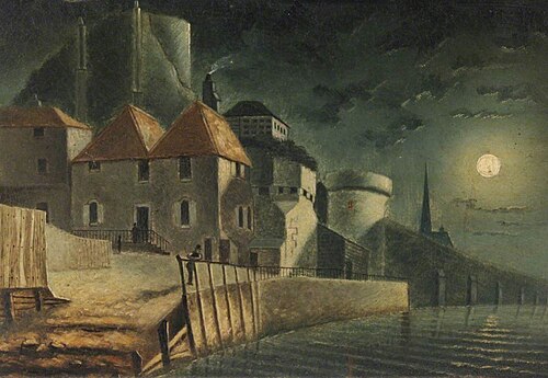 Northwest Corner of Town Walls, 1850, Henry Pether