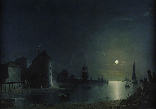 Town Quay by Moonlight, , Henry Pether