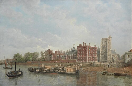 Lambeth Palace from the Thames, , Henry Pether